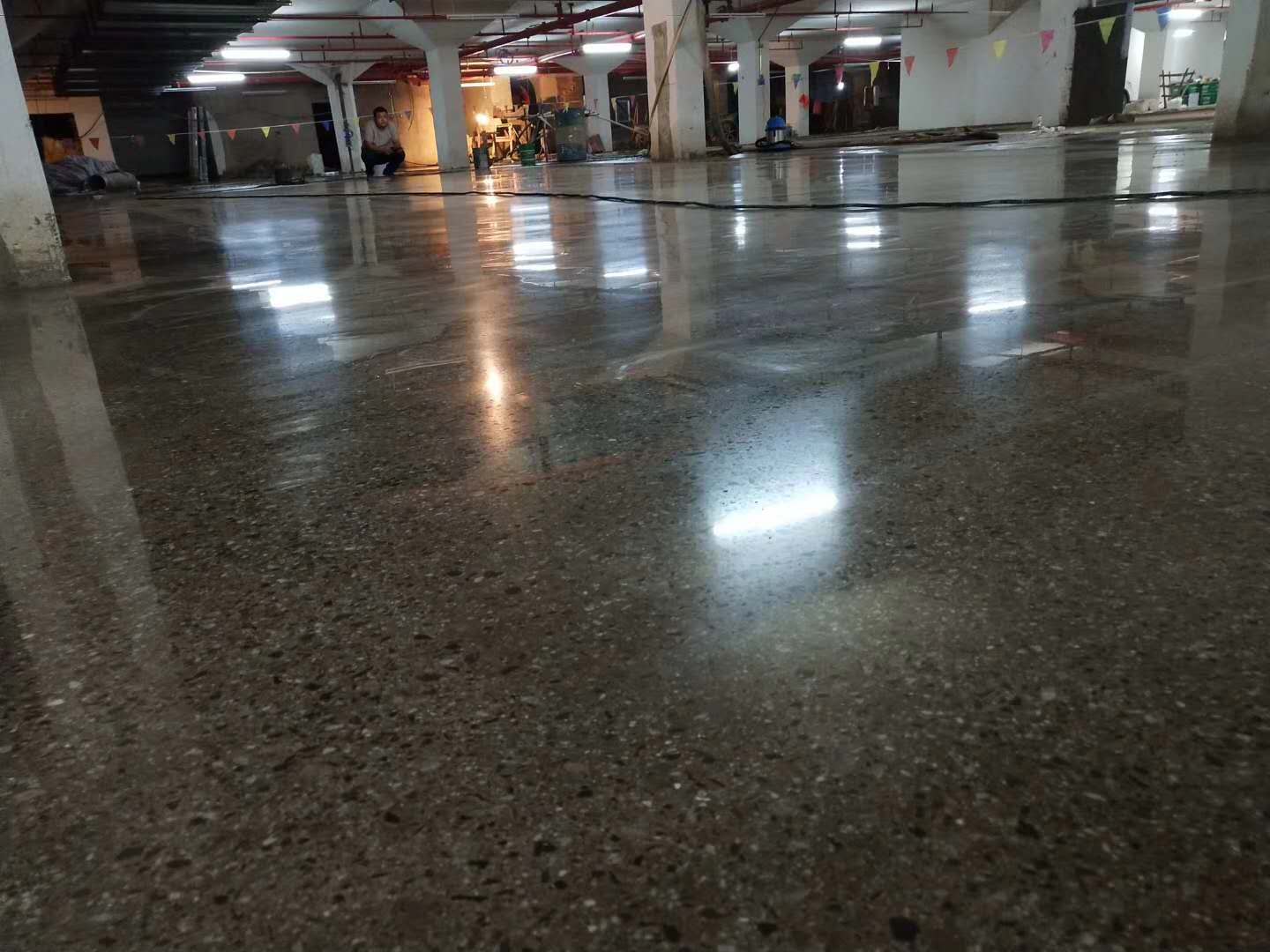 本色鋼化地坪打樣完工
